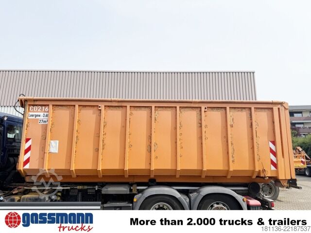 Roll-off container  Abrollcontainer mit hydr. Deckel ca. 27m³