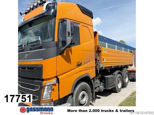 Kipper LKW Volvo FH 540 6x4, Alu-Bordwände, liftbare