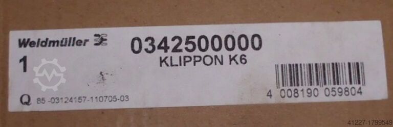 Klemmenkasten Weidmüller Klippon K6