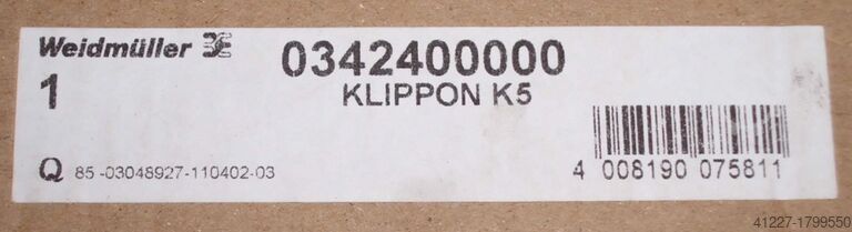 Klemmenkasten Weidmüller Klippon K5