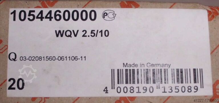 Clamps Weidmüller verschiedene Typen