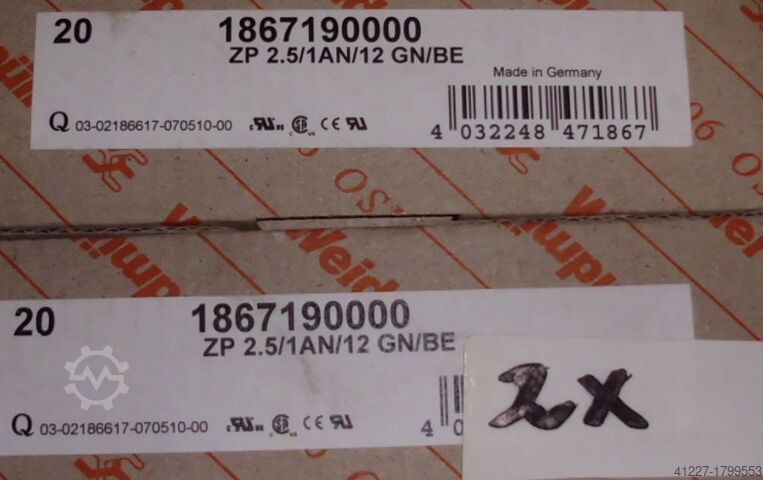 Clamps Weidmüller verschiedene Typen