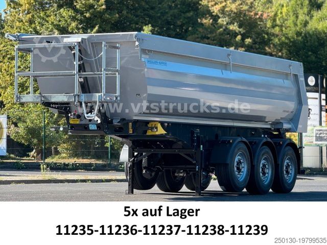 Tipper semitrailer MEILLER Kisa 3 Achs Lift Achse Rollplane 25m³