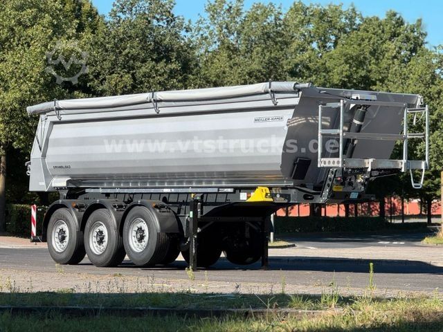 Tipper semitrailer MEILLER Kisa 3 Achs Lift Achse Rollplane 25m³