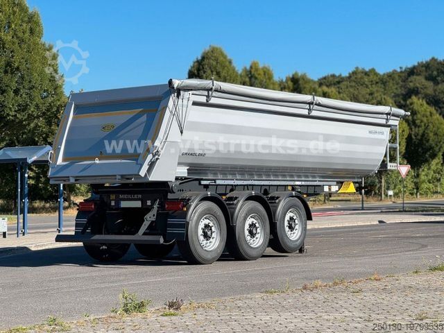 Tipper semitrailer MEILLER Kisa 3 Achs Lift Achse Rollplane 25m³