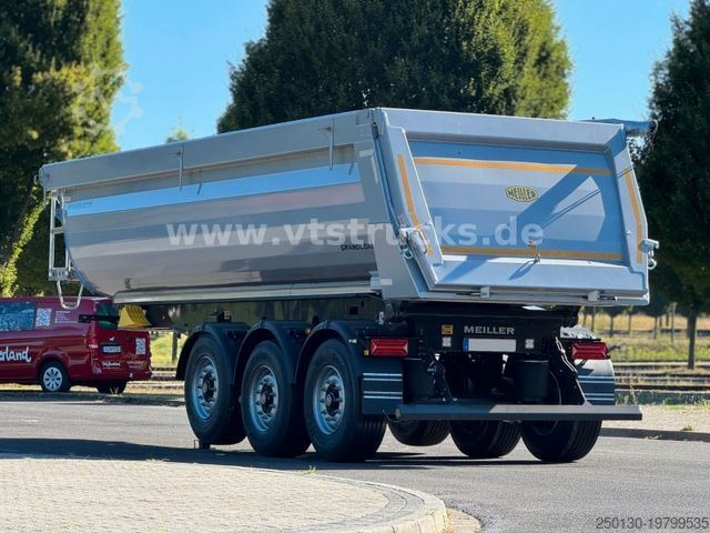Tipper semitrailer MEILLER Kisa 3 Achs Lift Achse Rollplane 25m³