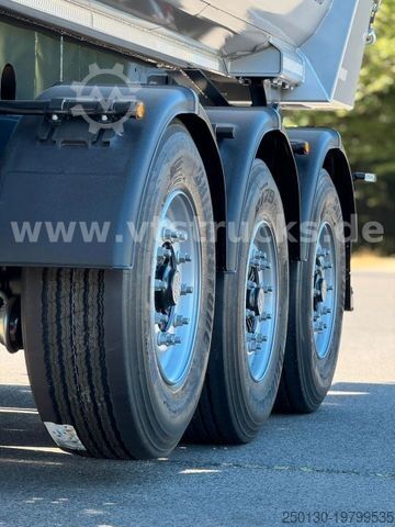 Tipper semitrailer MEILLER Kisa 3 Achs Lift Achse Rollplane 25m³
