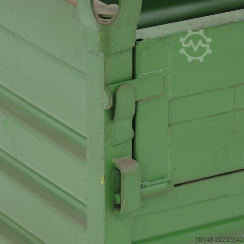 Used Stacking box steel fixed construction with cover, L: 860, W: 550, H: 670 (mm). Kruizinga 98-0265GB