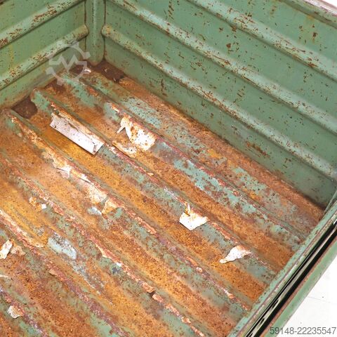 Used Stacking box steel fixed construction with cover, L: 1035, W: 845, H: 670 (mm). Kruizinga 98-1053GB