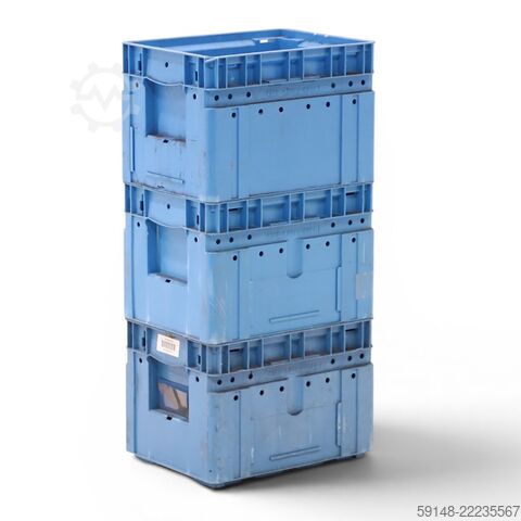 Used Euronorm stacking bins KLT all walls closed, L: 400, W: 300, H: 280 (mm).  20ltr, L: Kruizinga 98-3916GB-PAL