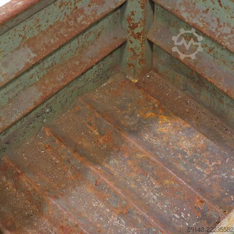 Used Stacking box steel fixed construction with cover, L: 845, W: 545, H: 570 (mm). Kruizinga 98-4936GB