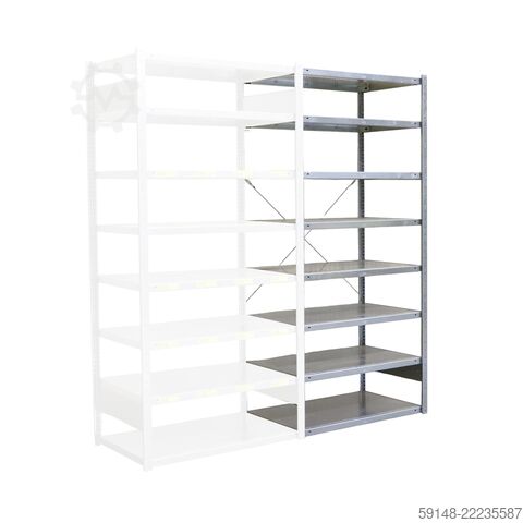 Gebrauchte Fachbodenregale Anbauregal, B: 1030, T: 640, H: 2200 (mm). , B: 1030, T: 640, Kruizinga 98-536GB-AB