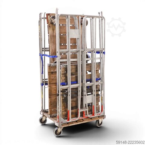 Used 2-Sides clamp fences + 2 nylon tensioning belts , L: 800, W: 680, H: 1700 (mm). Kruizinga 98-6529GB