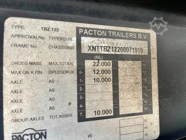 Refrigerated/frozen transport PACTON TRAILERS Origineel NL trailer, CARRIER MAXIMA 1300, SAF ...