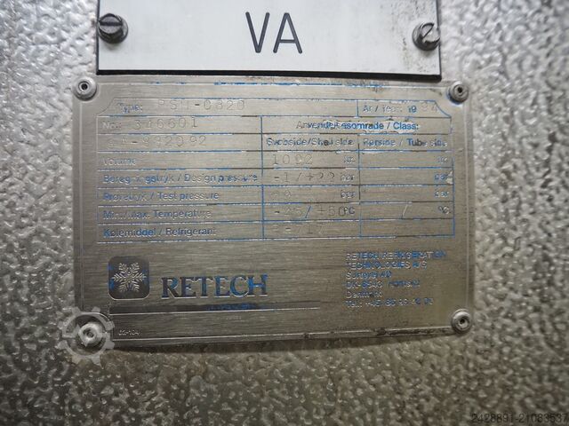 Komplettes Ammoniak-Kühlsystem Retech, Sabroe, Tortmans, Alfa Laval PSH-0820, COSB 411904