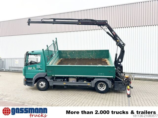 Transporter mit Kipper Mercedes-Benz Atego 818 L 4x2, Kran Hiab X-Duo 078 BS-2, 2x AHK