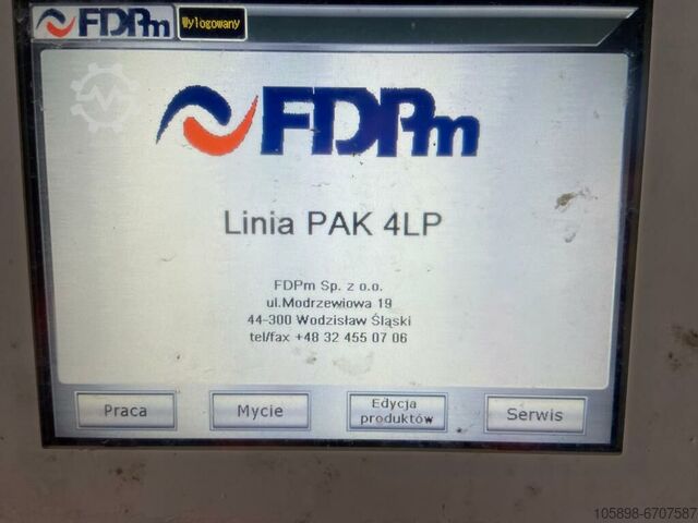 Linear sealing machine for foil pots Pamirex FDPm Linea Pak 4LP