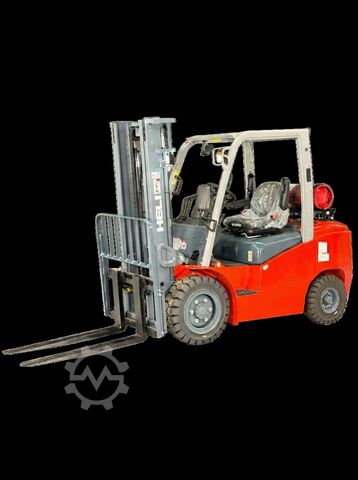 LPG front loader Heli CPYD25-G3- GAS  2,5t 3,3m Hub - KUBOTA - Garantie
