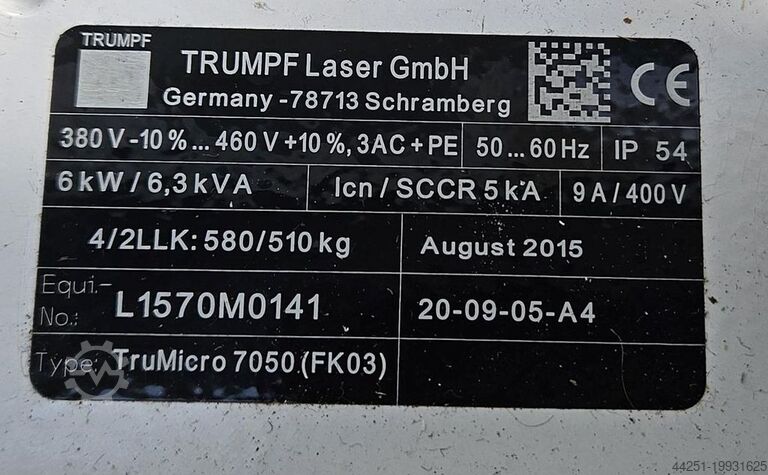 Faserlaserquelle Kurzpulslaser-Quelle Trumpf TruMicro 750