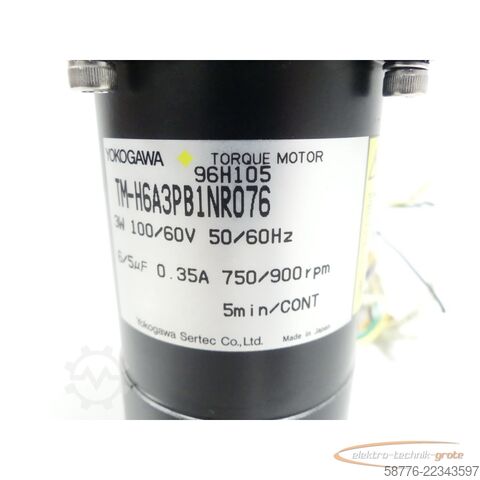 Control unit Yokogawa TM-H6A3PB1NR076 Torque Motor SN:96H105 + 6RH-D9 Getriebe SN:96H120