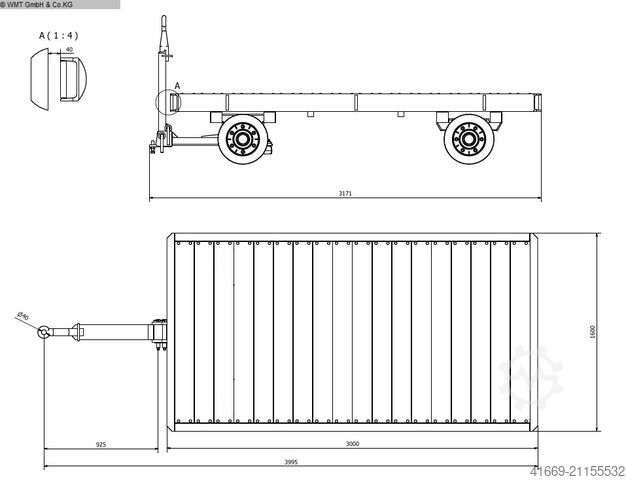 Schwerlastanhänger WMT D05/3,0 x 1,6