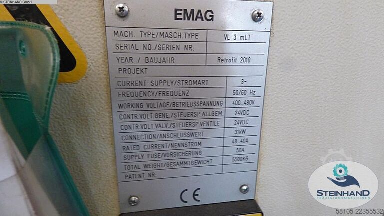 Vertical Turning Machine EMAG VL 3 mLT