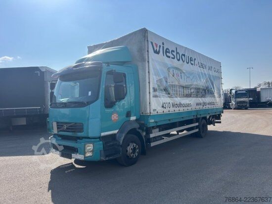 Flatbed truck with tarp VOLVO FL 240 4X2R, PLANE, MANUAL, E4, LADEBORDWAND,