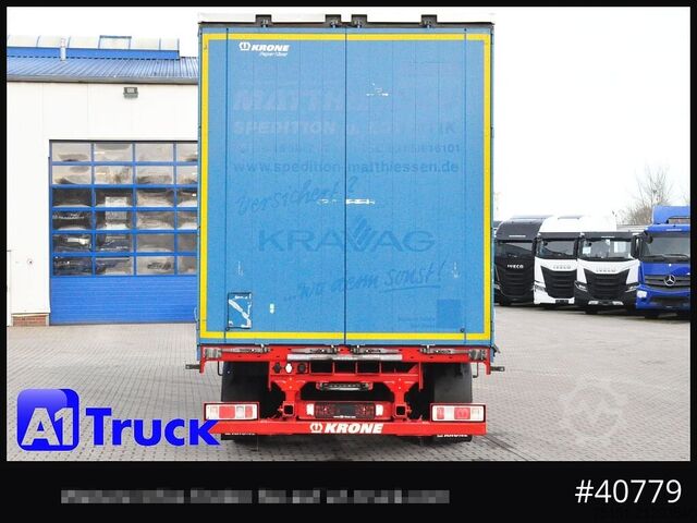 Auflieger mit Pritsche & Plane KRONE SD 27, Papier, Staplerhalterung, Bordwand, Lenkachse