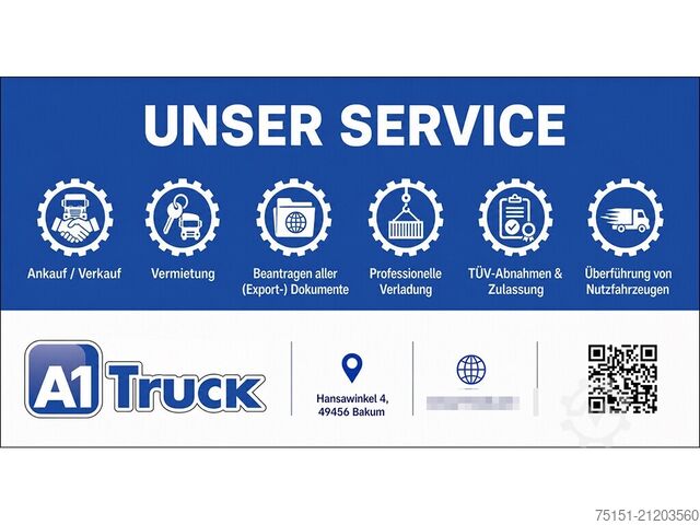 Box semitrailer TALSON F 1520, Möbelkoffer, Lenkachse, Tridec, LBW, verzinkt