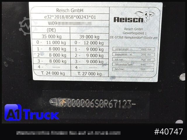 Kipper Auflieger REISCH Steelpipe-R 24m³ NEU Stahl Lift SAF Hardox