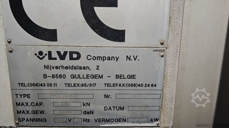 Press brake LVD PPEB 220/40