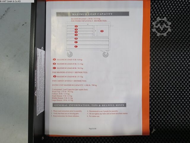 Tool trolleys WMT WMT 122 RVS