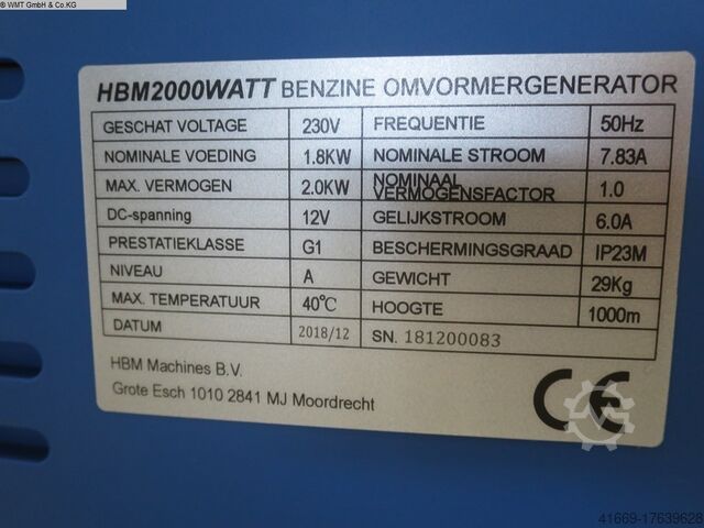 Generators HBM 2000W Inverter