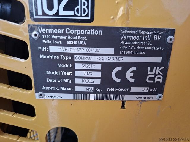 Tracked loader Vermeer S925TX - Mini Skid Steer