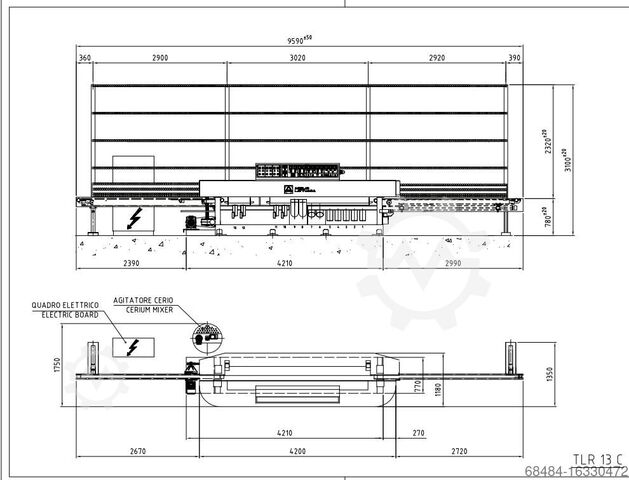 Glasschleifmaschine Lattuada TLR 13 C