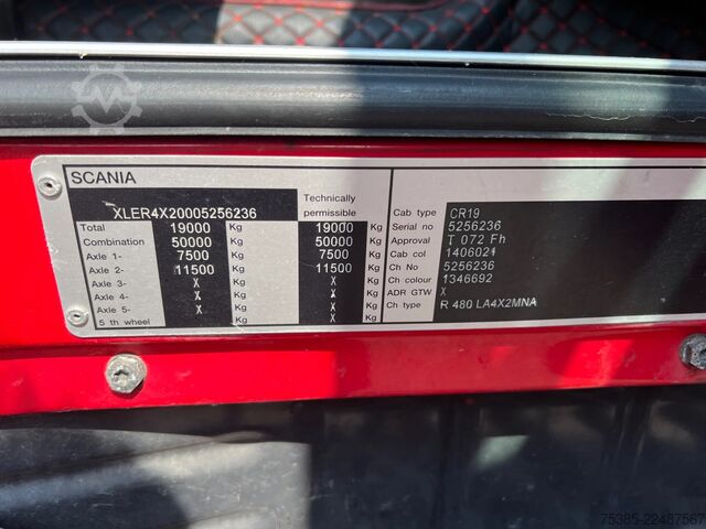 Standard-SZM Scania R480 Topline 4x2 Manual Retarder