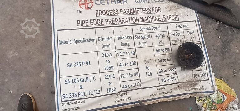 SCHWERE ROHRANFASMASCHINE – 1200 MM SAFOP,ITALY TUBE-MATIC-1200-CNC