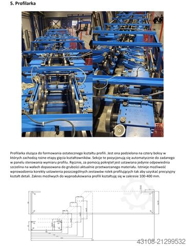 Profilier- und Stanzlinie für Blech Linia Zeman 