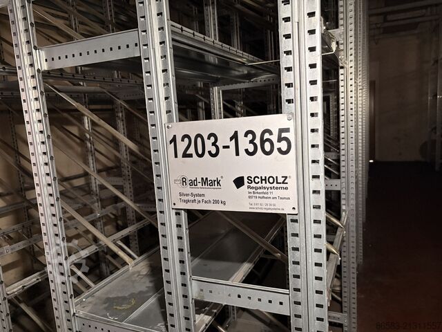 Total capacity for 280 passenger car wheelsets Scholz Regalsysteme Radsatz-Regal