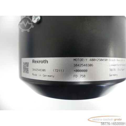 Rexroth motor Rexroth MNR: 3 842 547 992 Motor 3842548306 SN:B17373551 + Aufsteckgetriebe