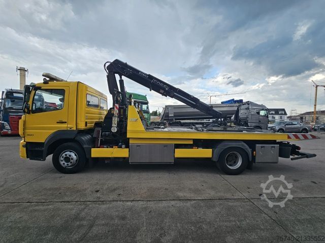 Abschleppwagen MERCEDES-BENZ ATEGO 1527*FASSI KRAN*SCHIEBEPLATEAU*HUBBRILLE