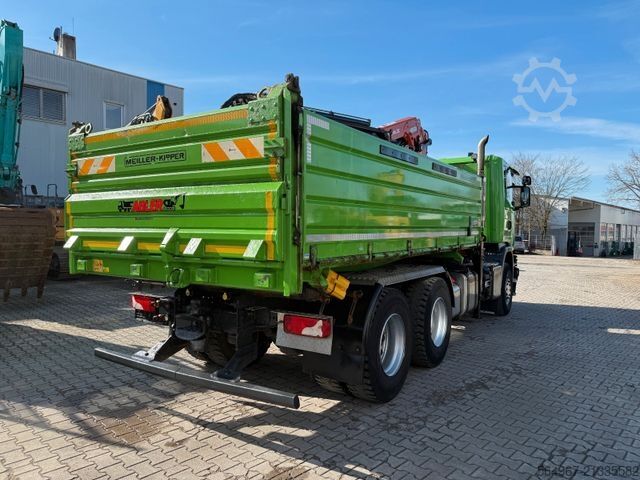 Dreiseitenkipper LKW SCANIA G450 Kipper KRan Atlas 206.3E AHK Bordmatic FUNK