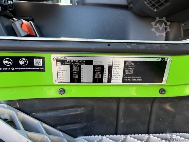 Dreiseitenkipper LKW SCANIA G450 Kipper KRan Atlas 206.3E AHK Bordmatic FUNK