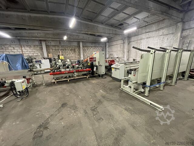 Moulder line automation with stacker Weinig E6 infeed + A5 outfeed + stacker