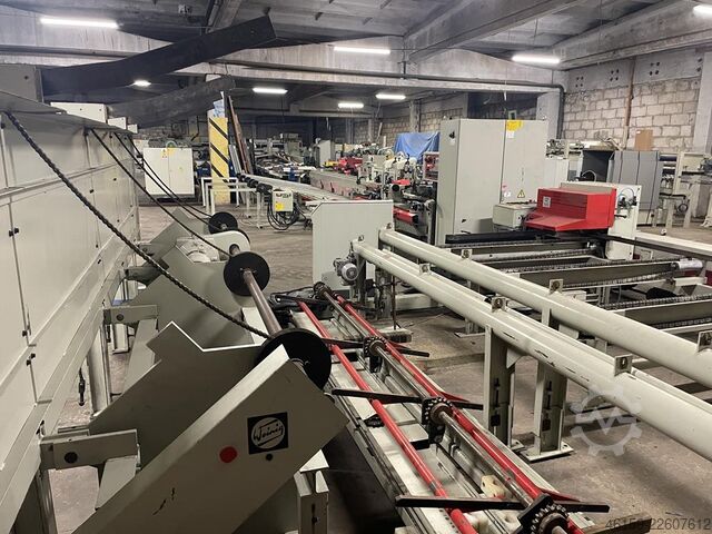 Moulder line automation with stacker Weinig E6 infeed + A5 outfeed + stacker