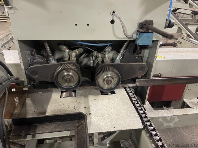 Moulder line automation with stacker Weinig E6 infeed + A5 outfeed + stacker