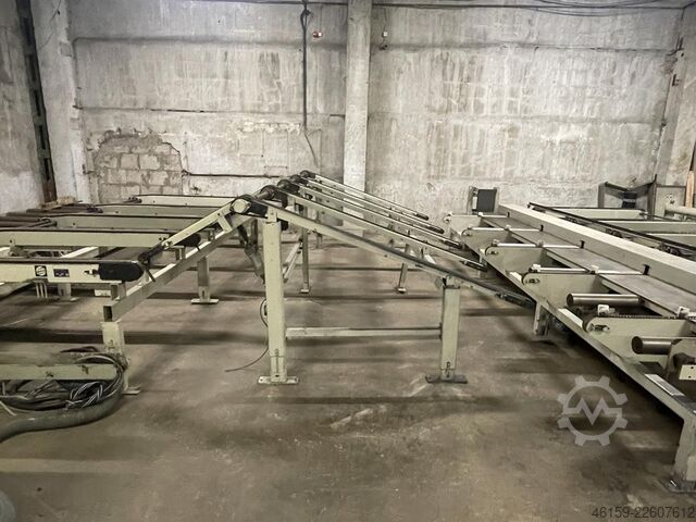 Moulder line automation with stacker Weinig E6 infeed + A5 outfeed + stacker