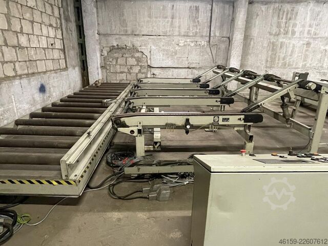 Moulder line automation with stacker Weinig E6 infeed + A5 outfeed + stacker