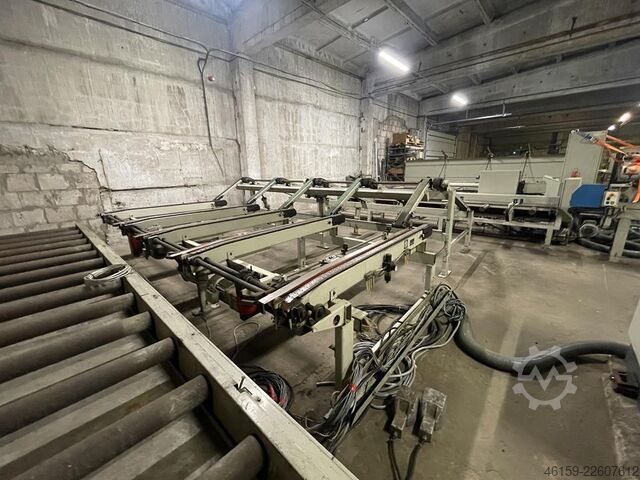 Moulder line automation with stacker Weinig E6 infeed + A5 outfeed + stacker