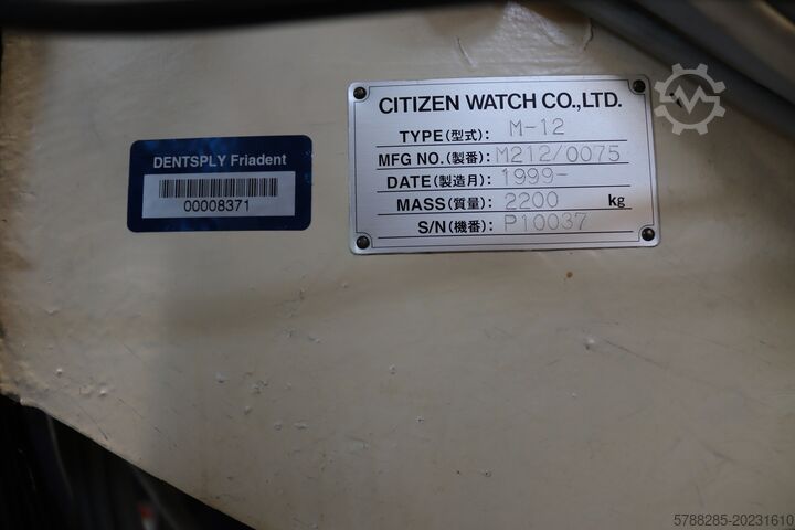 CNC automatic lathe Citizen Cincom M12 Citizen Cincom M12